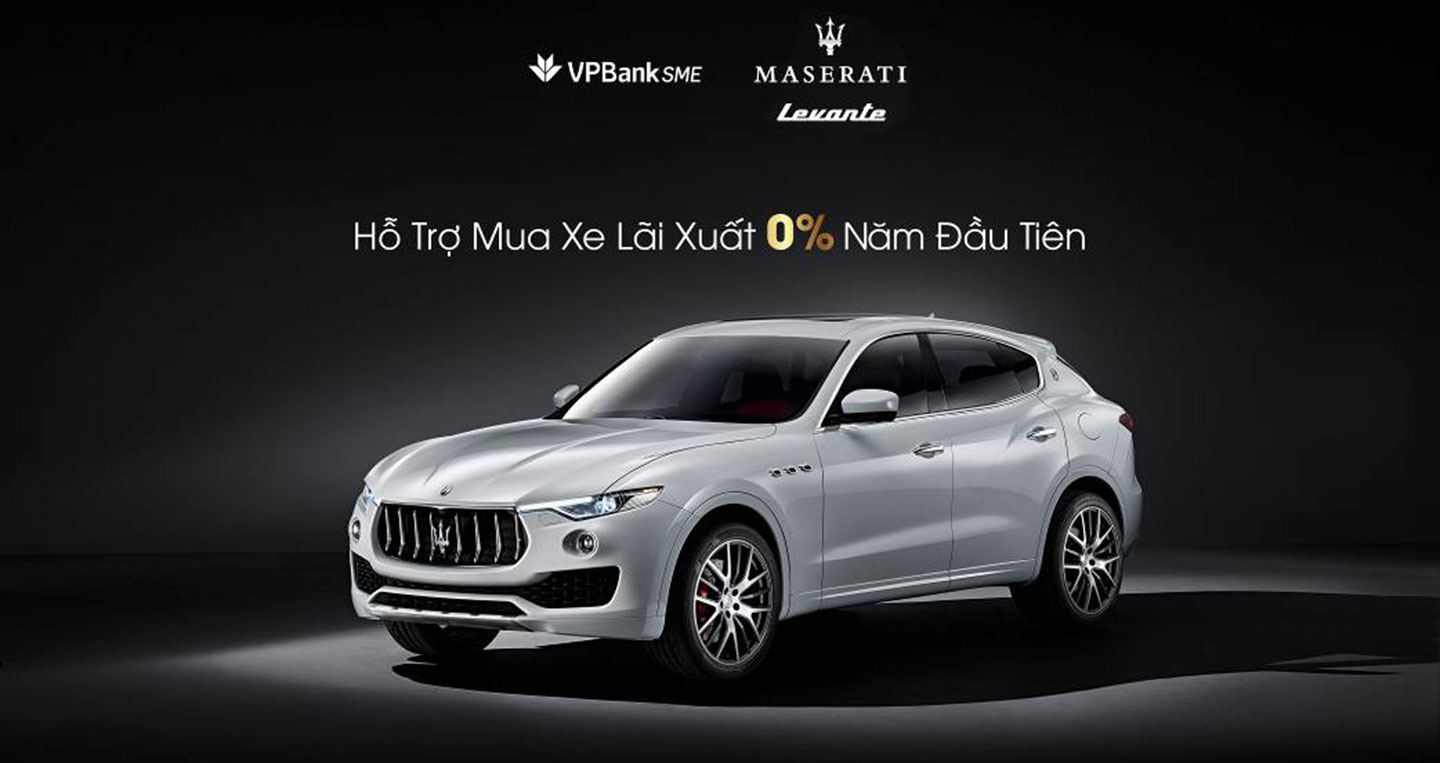 Mua xế sang Maserati Levante với lãi suất 0% 